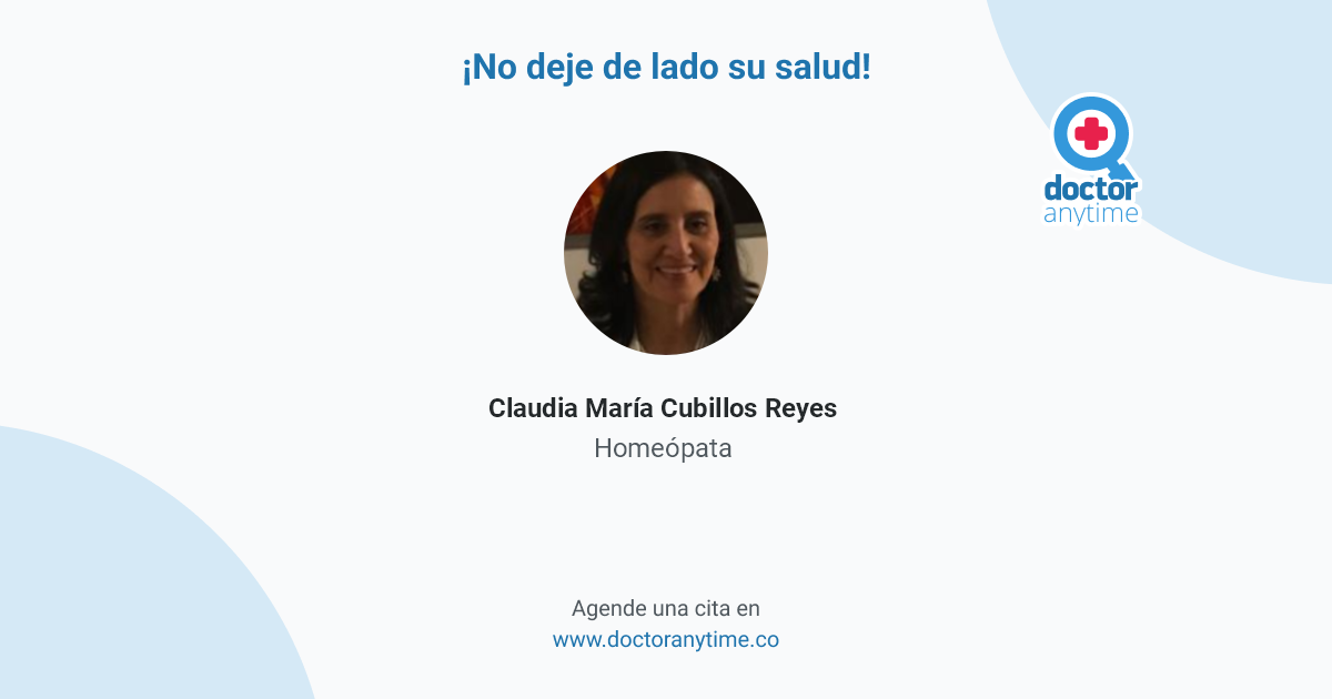 Claudia María Cubillos Reyes, Homeopata en Suba | Agenda una cita online